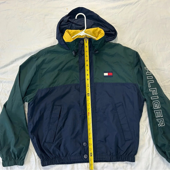 Vintage Tommy Hilfiger M 90s Hooded Jacket Sailing Windbreaker Coat - Picture 6 of 9